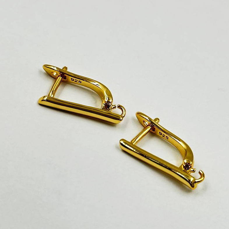 Швензы узкие цвет золото 17,4*2мм