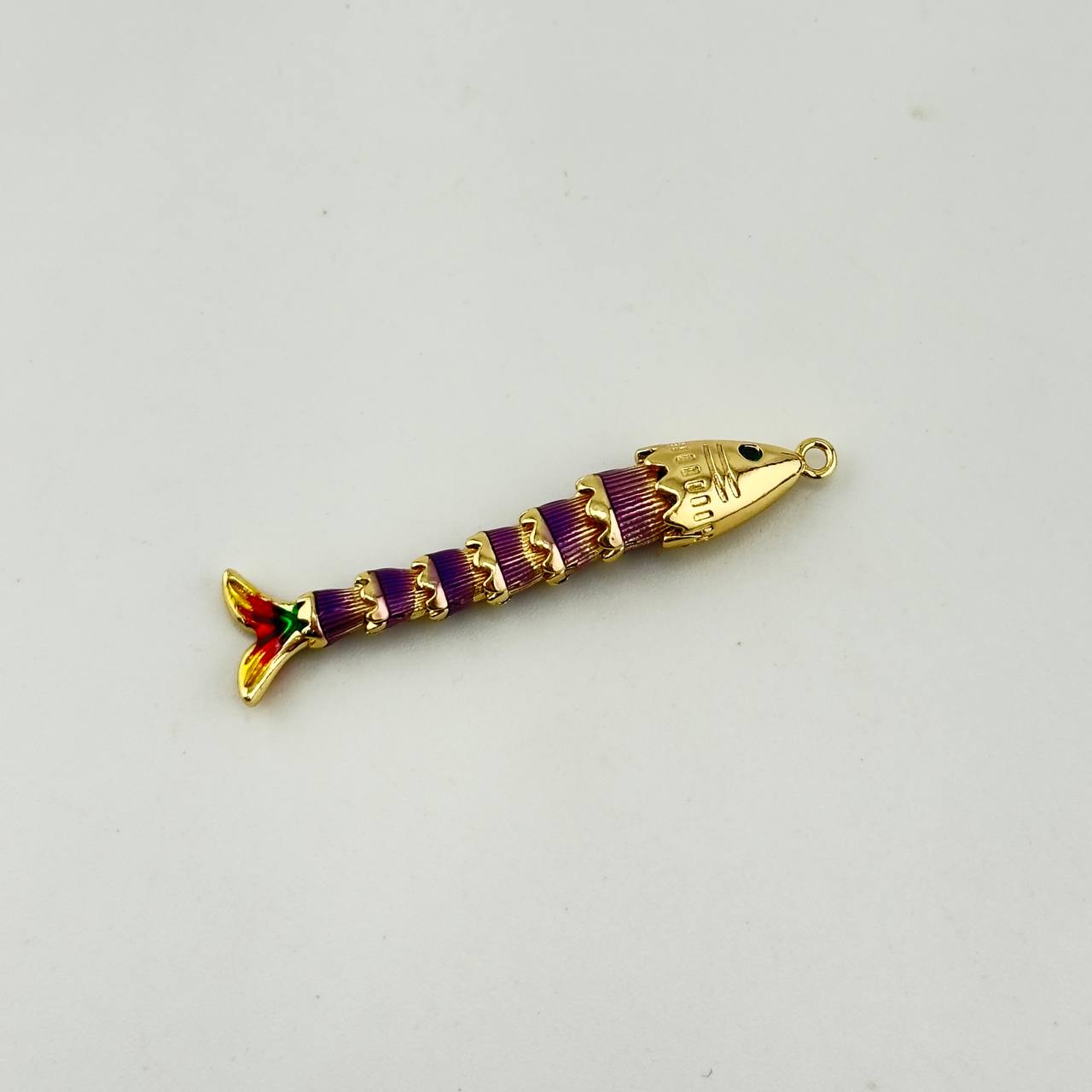 Подвеска рыба размер 7,5*46мм цвет золото